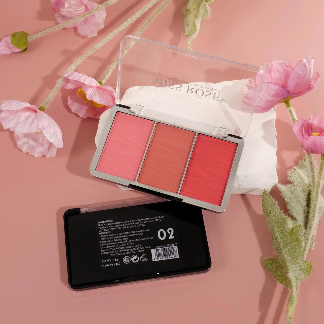 Miss Rose Triple Glow Blush Palette