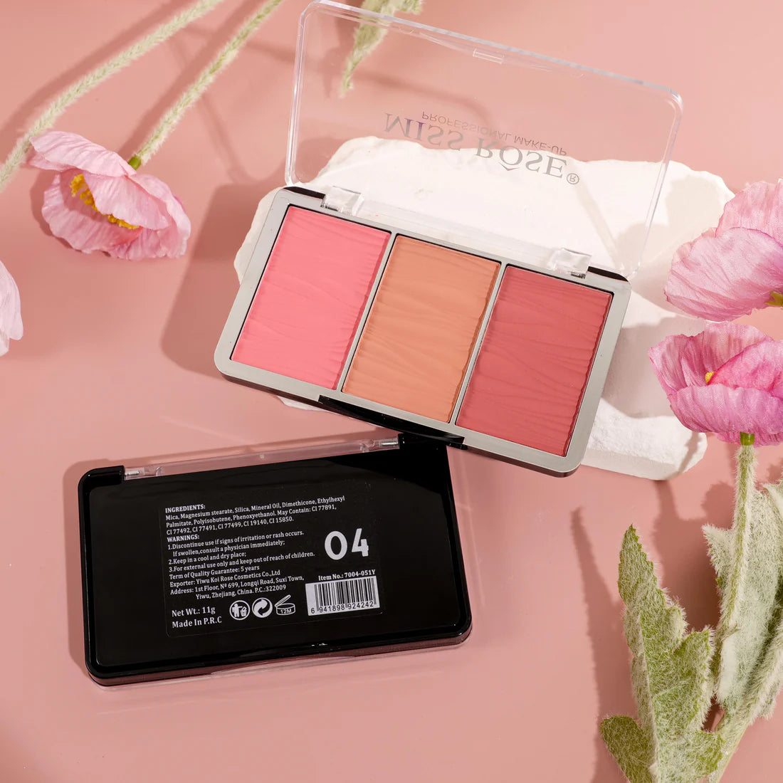 Miss Rose Triple Glow Blush Palette