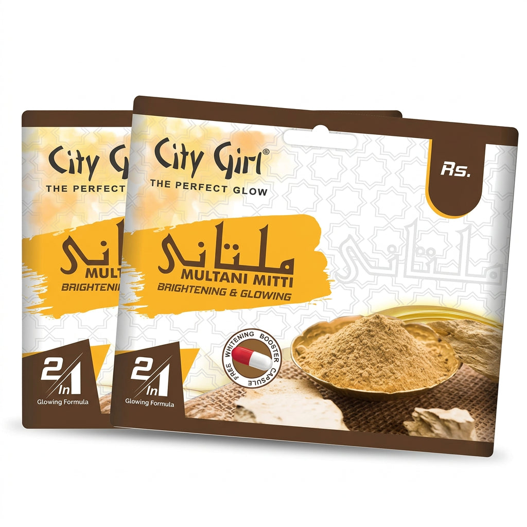City Girl Multani Mitti Brightening & Glowing 2 in 1 Face Pack