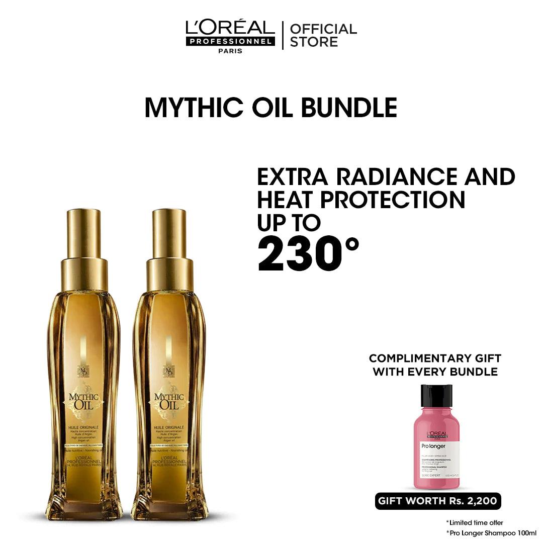 Loreal Mythic Oil Bundle + FREE Pro Longer Shampoo -  100ml