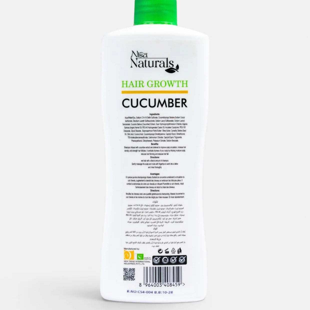 Nisa Natural Cucumber Hair Growth Shampoo - 400ml