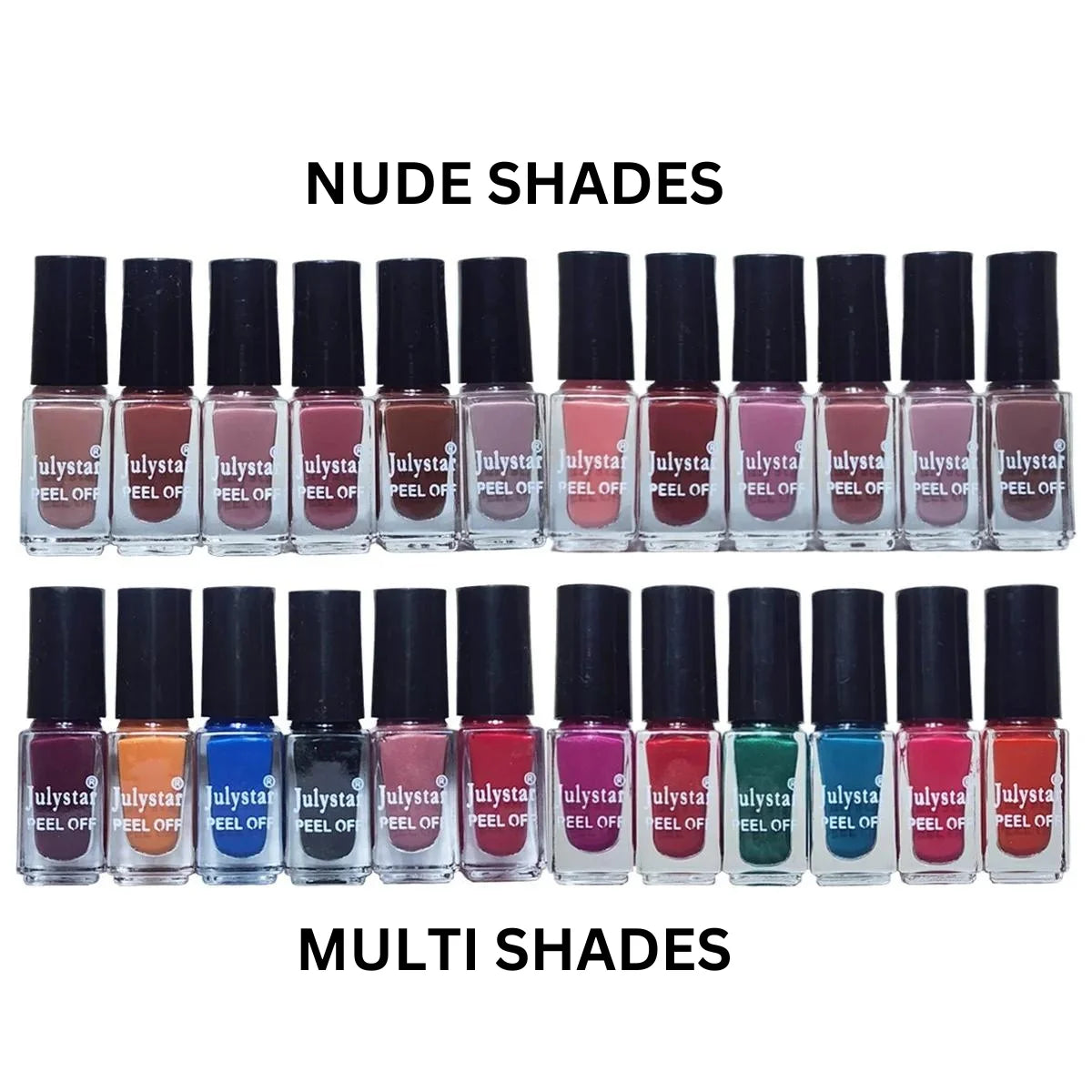 12Pcs JulyStar Peeloff Nail Polish Set
