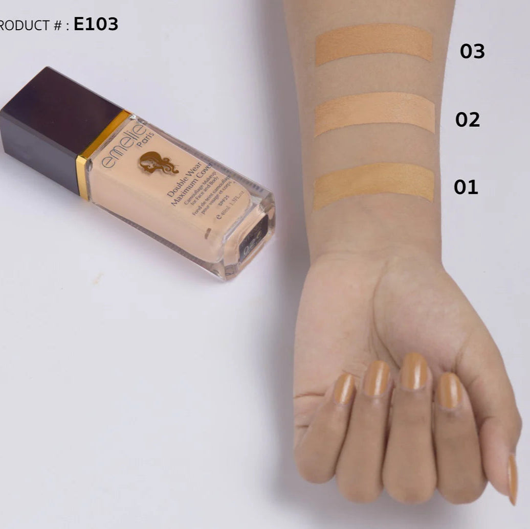 Emelie Paris Double Wear Maximum Cover Waterproof Foundation