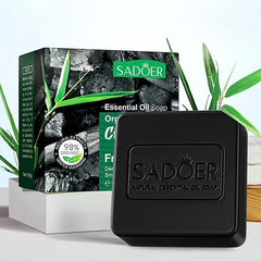 Sadoer Natural Essential Oil Soap with Activated Charcoal - 100g