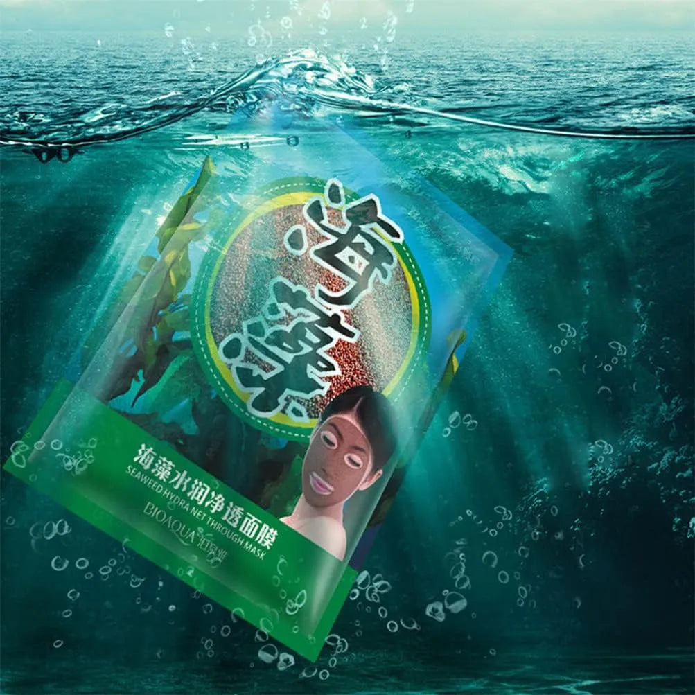 Bioaqua Natural Seaweed Moisturising Hydrating Contractive Pore Algae Seed Face Mask