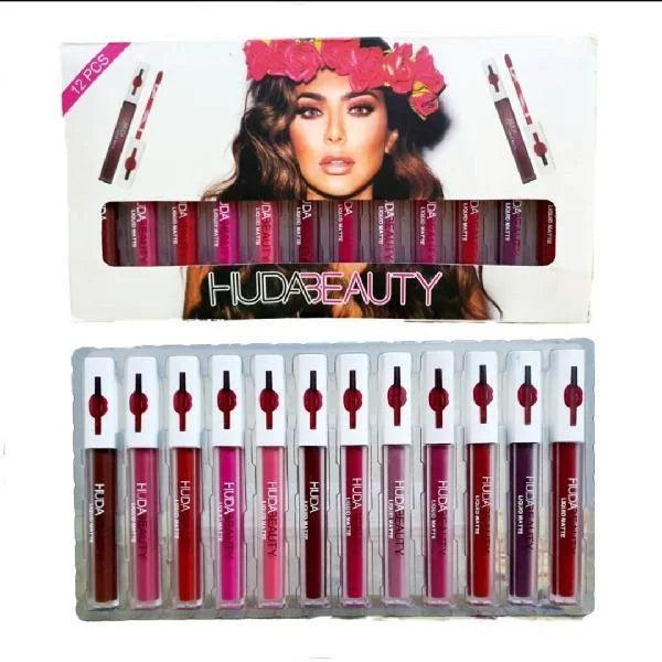 Huda Beauty Matte Gloss - 12 Pcs