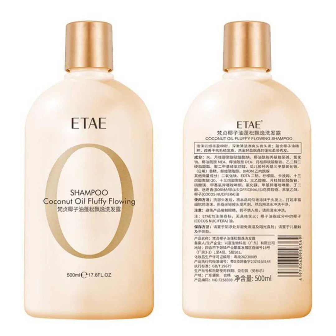 ETAE Coconut Oil Fluffy Flowing Shampoo – 500ml