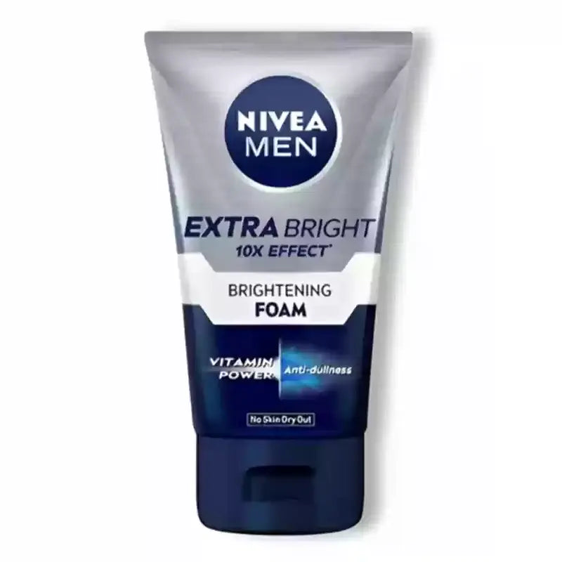 Nivea Men Extra Bright 10X Effect Brightening Foam Face Wash - 100ml