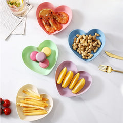 Heart Shape 10 PCs Plate Set With Holder