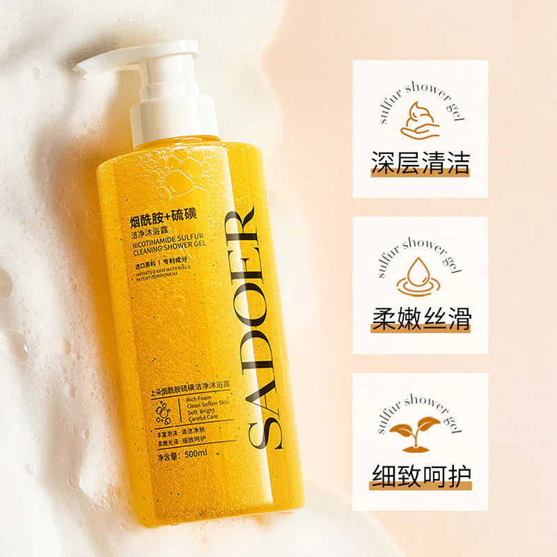 SADOER Nicotinamide Sulfur Cleansing Shower Gel - 500ml
