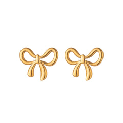 Stainless Steel Mini Bows - Ear Studs - Each Pair