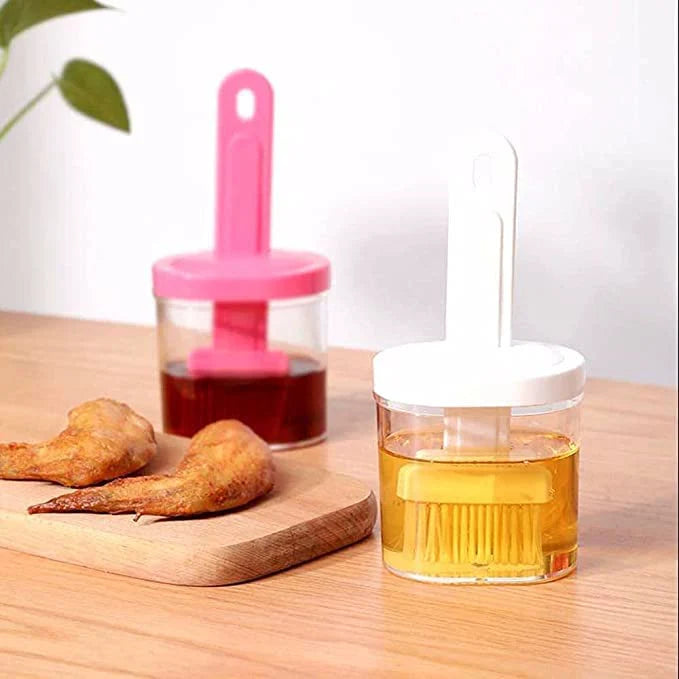Oil Bottle with Silicon Brush for Kitchen