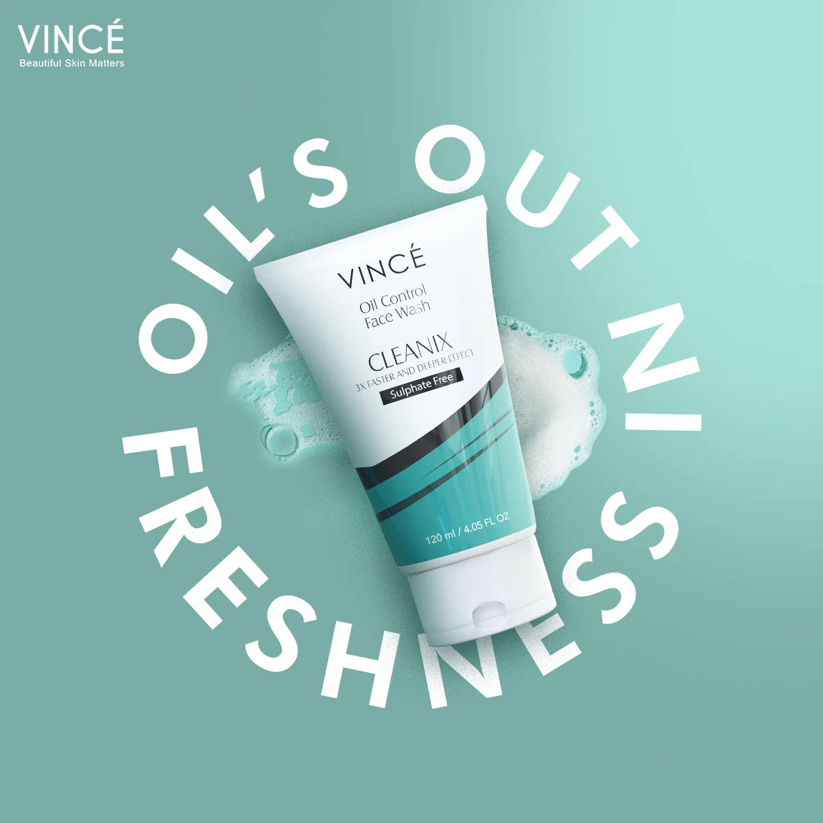 Vince Oil Control Face Wash - 120ml