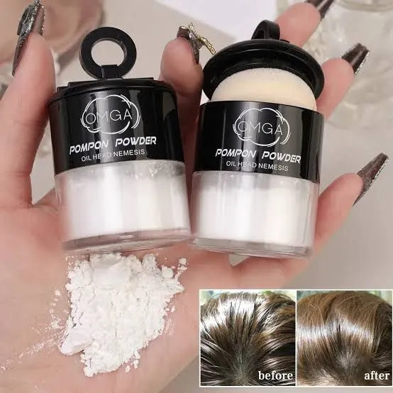 Omga pompon quick oil control hair powder