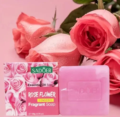 Sadoer Organic Refreshing Rose Flower Facial Soap  - 100g