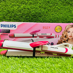 PHILIPS SH-8088 - Hair Straightner - 3 In 1 - Pink & White