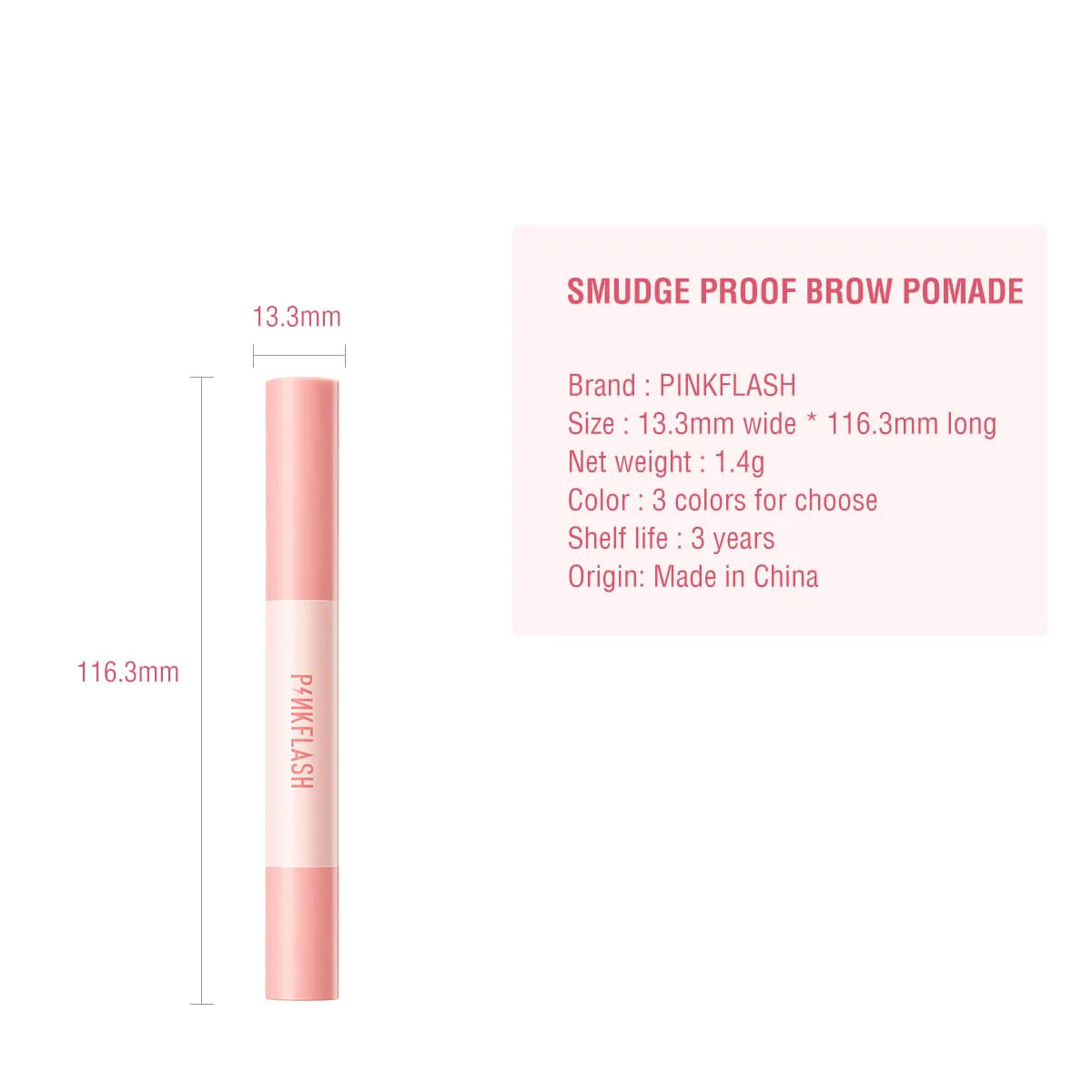 PINKFLASH Brow Pomade Inked Brow Smudge Proof