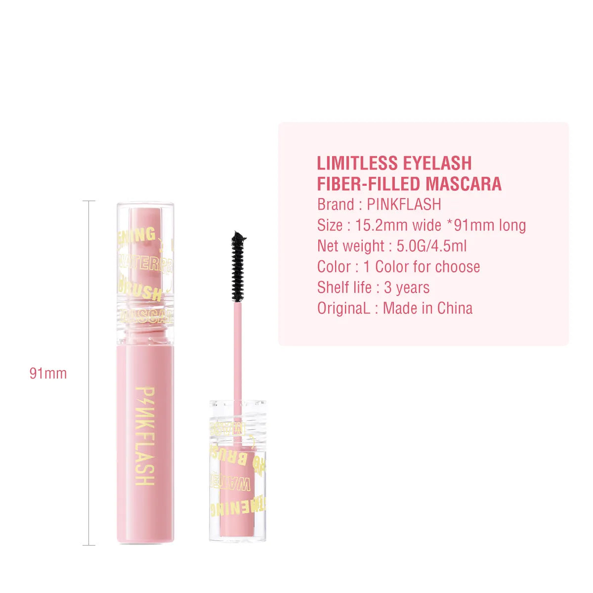 PINKFLASH Limitless Eyelash Fiber-Filled Mascara