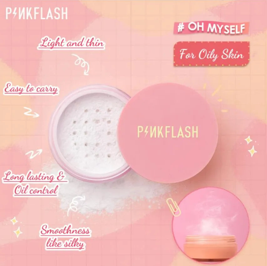 PINKFLASH Oil Control Matte Waterproof Long Lasting Sweat Proof Loose Powder