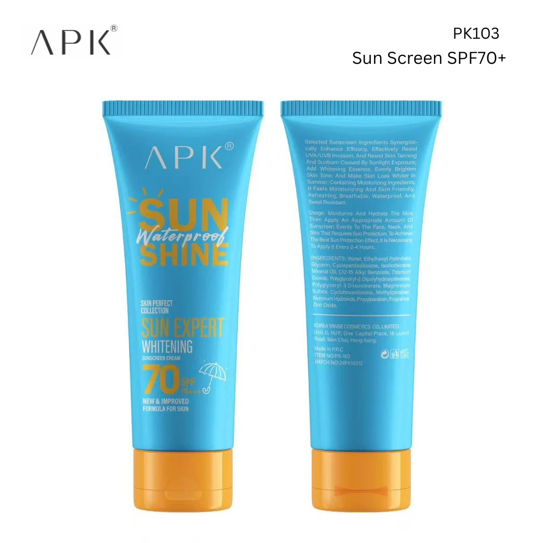 APK Whitening Sunscreen Cream SPF 70+++ - 100g