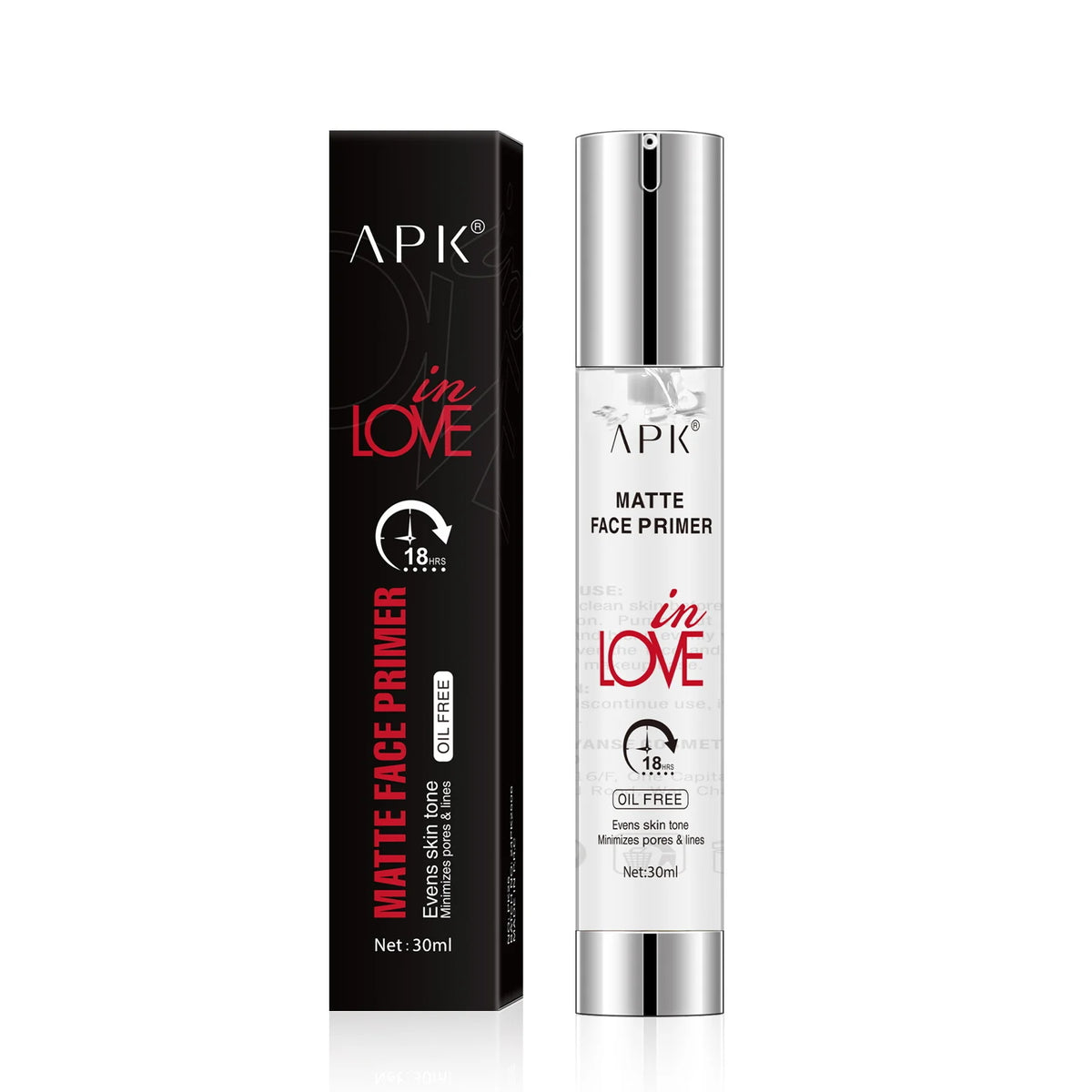 APK Matte Face Primer – Long-Lasting Oil-Free Makeup Base - 30ml