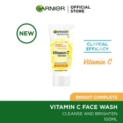 Garnier Bright Complete Vitamin C Face Wash - 100ml