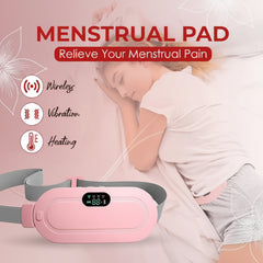 Electric Period Cramp Relief Massager - 3 Vibration Modes & Fast Heating Waist Belt