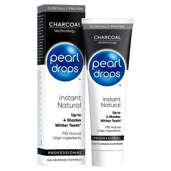 Pearl Drops Instant Natural Charcoal Protection Daily Whitening Toothpaste - 75ml