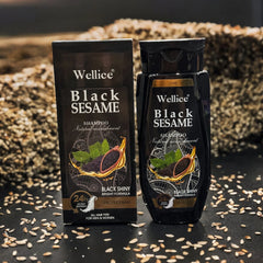 Wellice Black Sesame Shampoo Shiny Formula - 400ml
