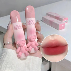 Gege Bear Pink Cute Bear Matte Velvet LipGloss