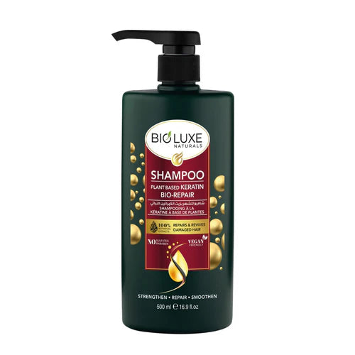 Bioluxe Naturals Plant-Based Keratin Bio-Repair Shampoo, 500ml