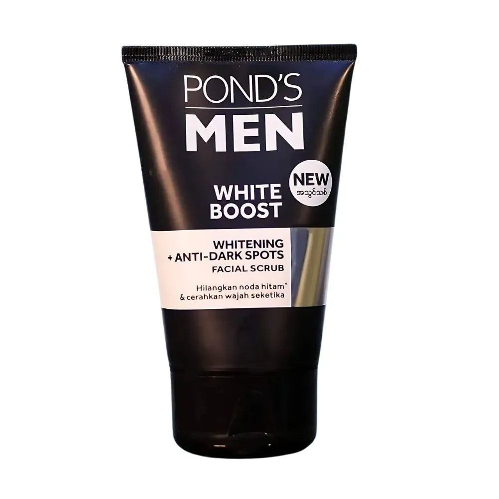 Ponds Men Facial Scrub White Boost - 100g (New Packing)