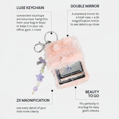 Cute Furry mirror With keychains - Each