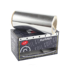 Professional salon styling tool in silver aluminum Foil for highlighting hair coloring
