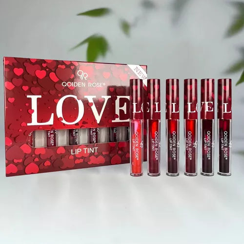 6 Pcs Qoiden Rose Love Red Lipgloss