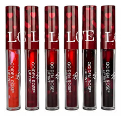 6 Pcs Qoiden Rose Love Red Lipgloss