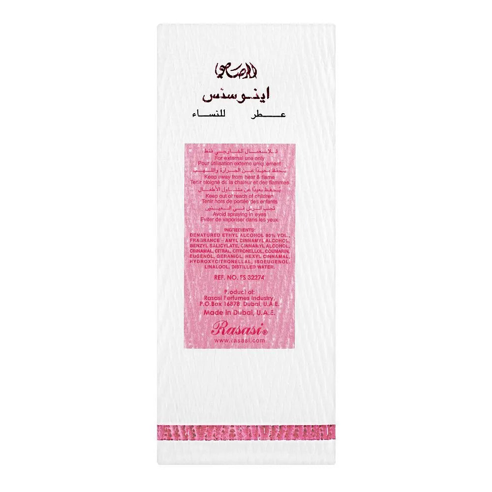Rasasi Innocence Eau De Parfum, Fragrance For Women, 65ml
