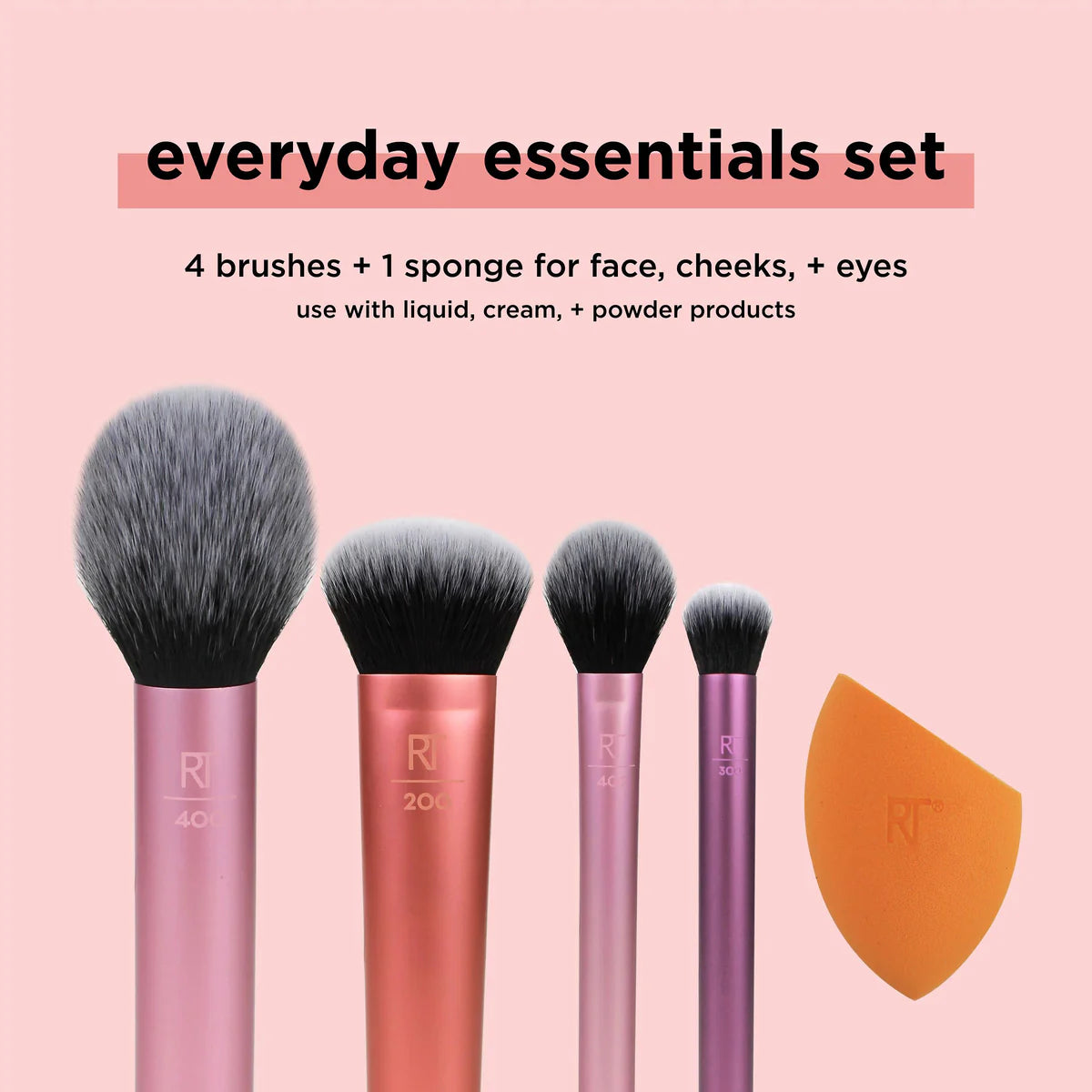 Real Techniques 6 Piece Everyday Essentials Makeup Brush Set