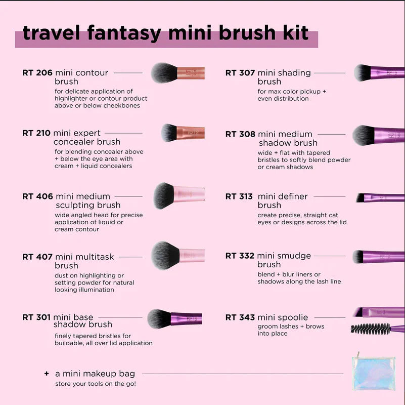 Real Techniques Travel Fantasy Mini Brush Set.