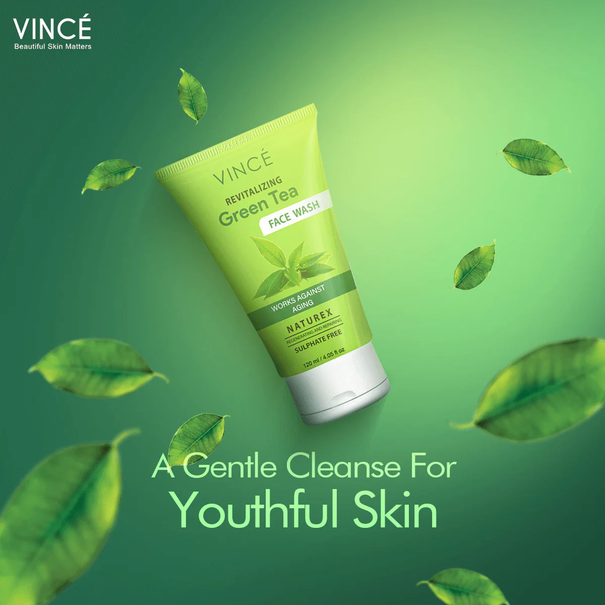 Vince Revitalizing Green Tea Face Wash - 120ml