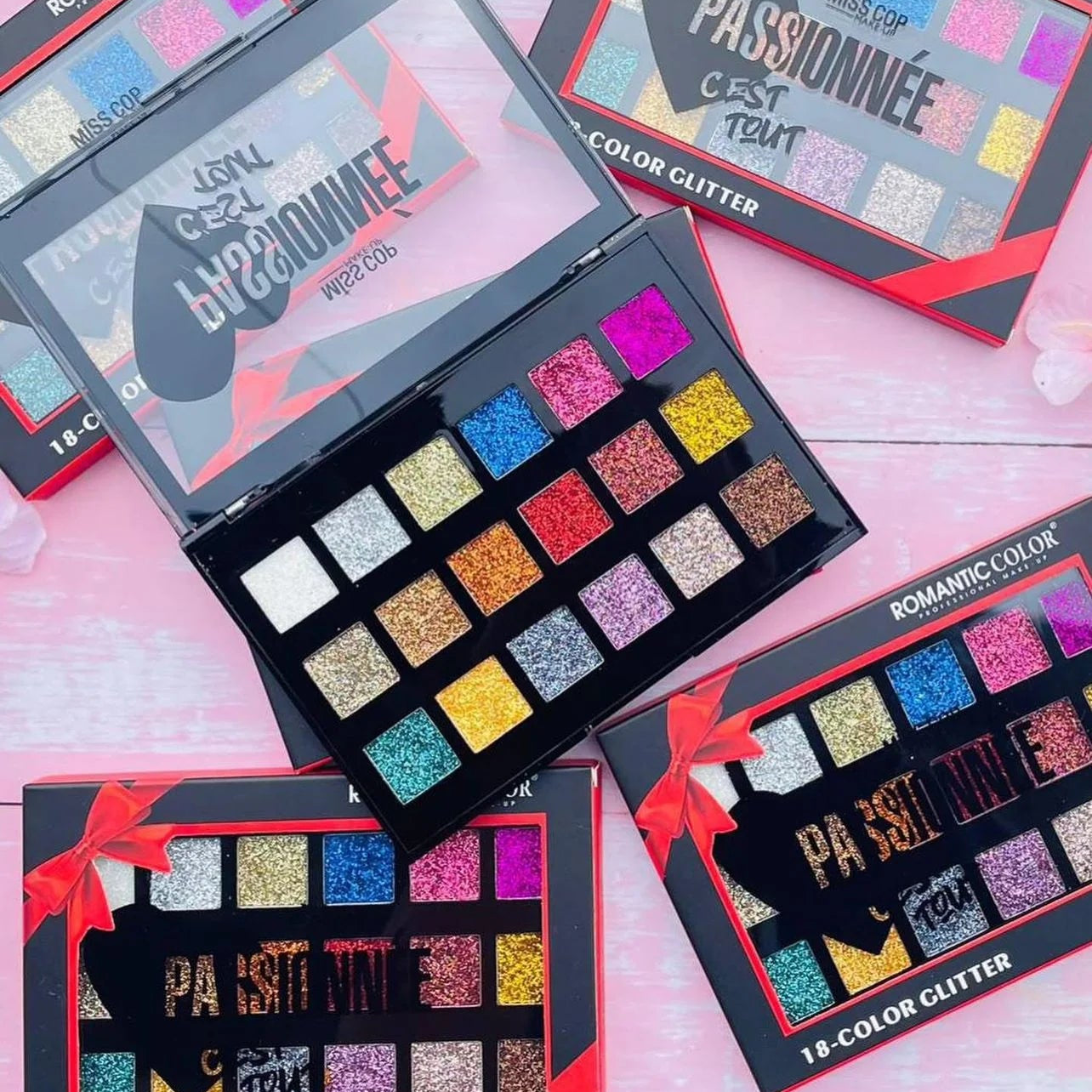 Romantic Color 18 colors Glitter Palette