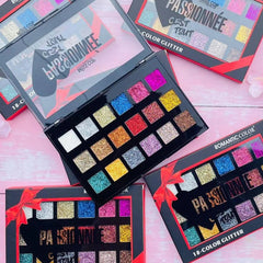 Romantic Color 18 colors Glitter Palette
