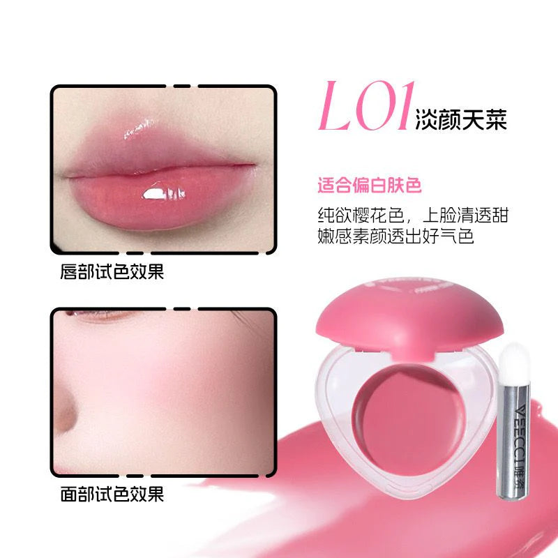 Romantic Rain Heart Shape 2 in 1 Blusher & Lip Mud