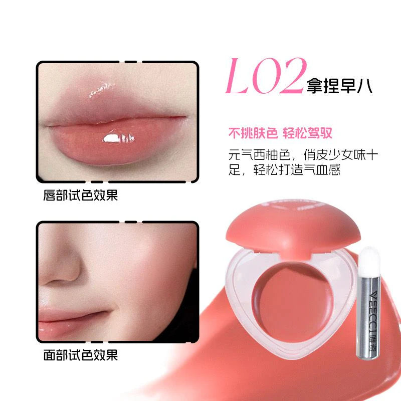 Romantic Rain Heart Shape 2 in 1 Blusher & Lip Mud