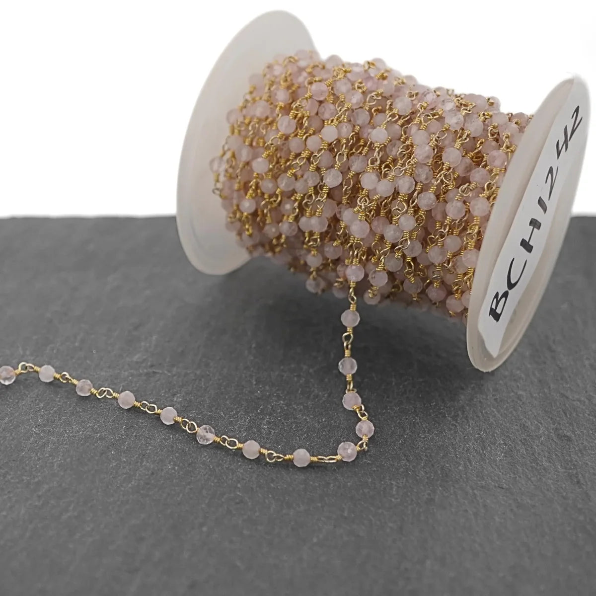 Rosary Style Beaded Chain Permanent Bracelet
