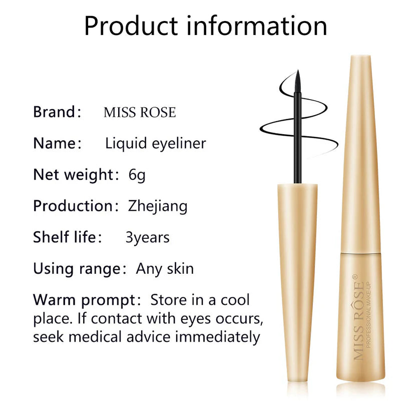 Miss Rose Matt Black Liquid Eyeliner