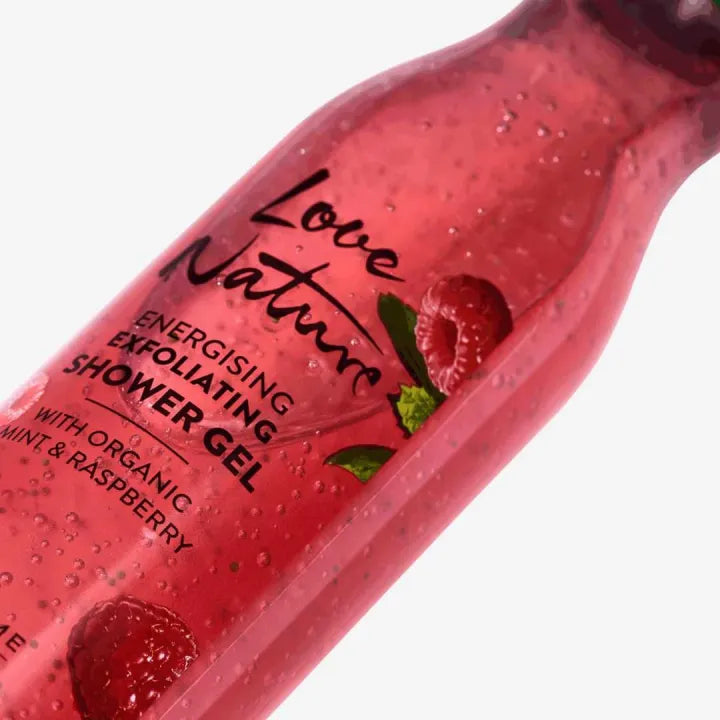 Oriflame Love Nature Energising Exfoliating Shower Gel with Organic Mint & Raspberry - 250ml