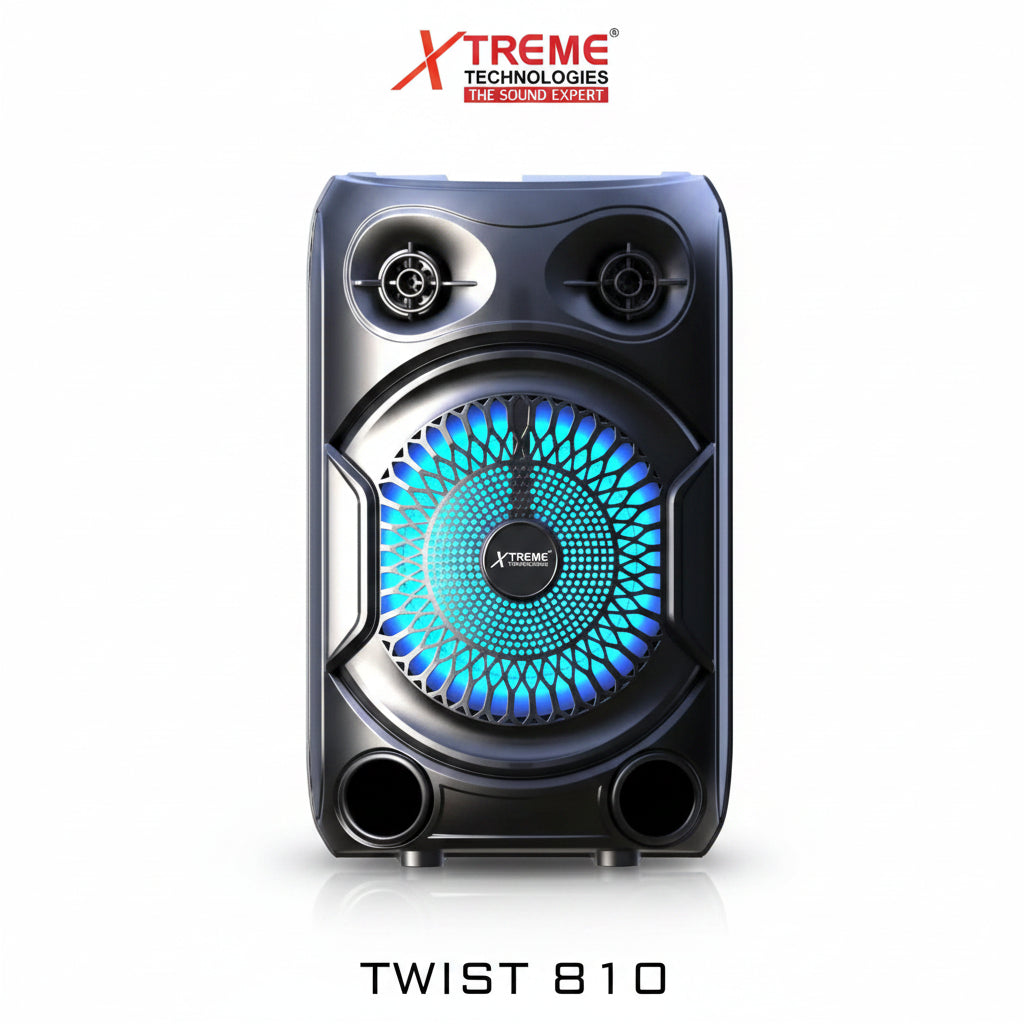 Xtreme Twist 810 Rechargeable 8" Bluetooth Speaker With Wired Mic & Remote