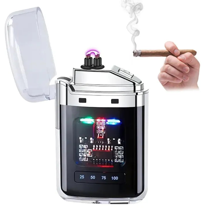 Dual Arc Electric Lighter USB Rechargeable Windproof Flameless Plasma Lighter