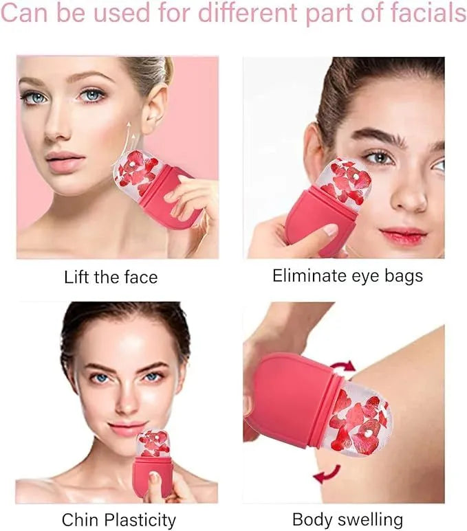 Ice Face Roller Mold – Reusable Silicone Beauty Cube for Glowing Skin